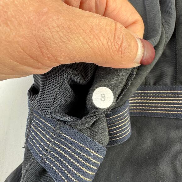 Lululemon Black Power Y Tank Luon Coolmax Built-in Bra Medium Support Size 8 - Picture 9 of 13